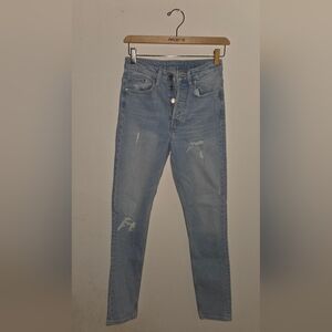 Light Blue Distressed Women Jeans